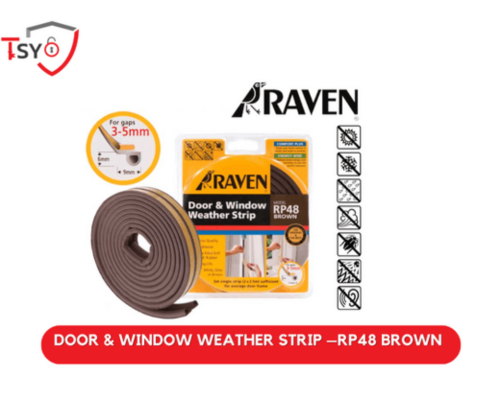DOOR & WINDOW WEATHER STRIP –RP48 BROWN