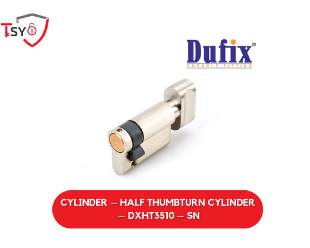 Dufix – Cylinder – Half Thumbturn Cylinder – DXHT3510 – SN