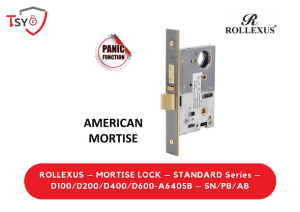 Rollexus Mortise Lock (D100/D200/D400/D600-A6405B-SN/PB/AB) - TSY Locksmith Selangor & Kuala Lumpur