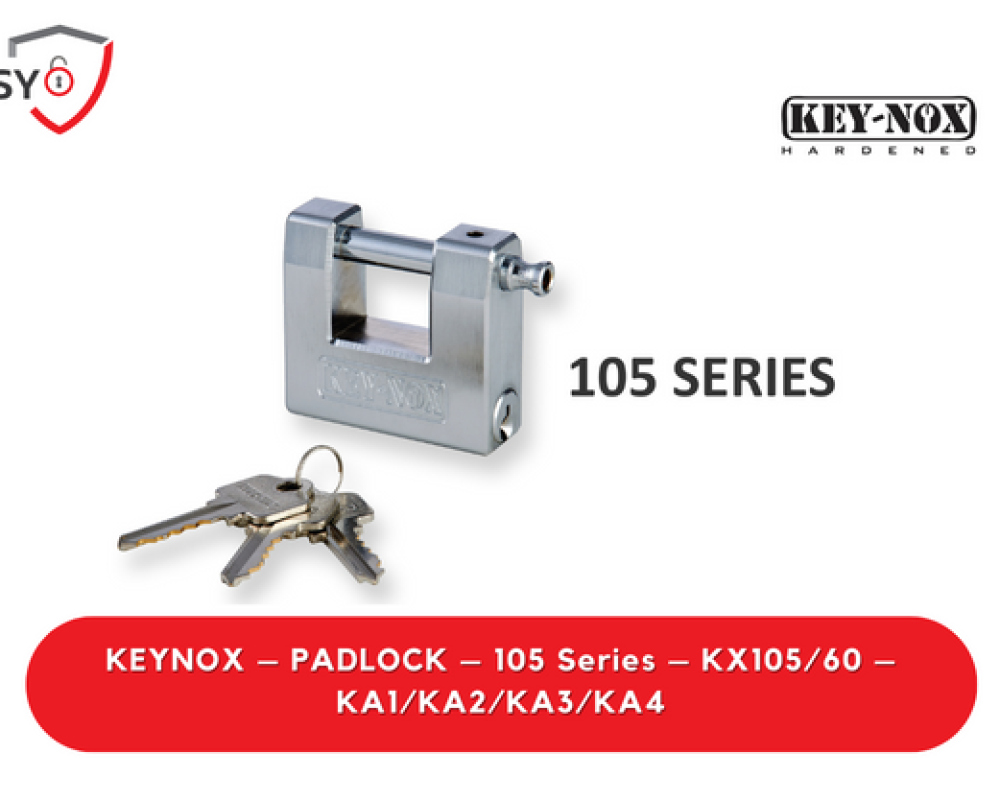 Keynox – Padlock – 105 Series – KX105/60 – KA1/KA2/KA3/KA4