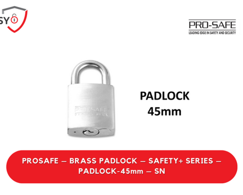 Prosafe – Brass Padlock – Safety+ Series – PADLOCK-45mm – SN