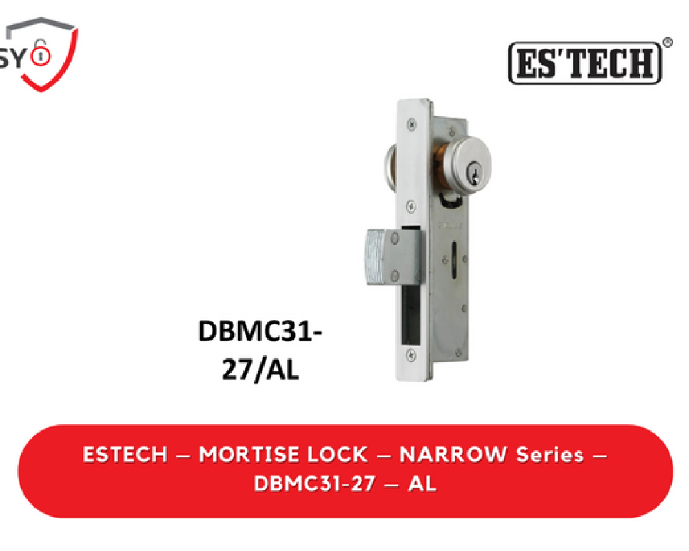 Estech – Mortise Lock – Narrow Series – DBMC31-27 – AL