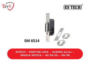 Es Tech Mortise Lock (SM6514/SM7514-40/50/60-SN/PB) - TSY Locksmith Selangor & Kuala Lumpur