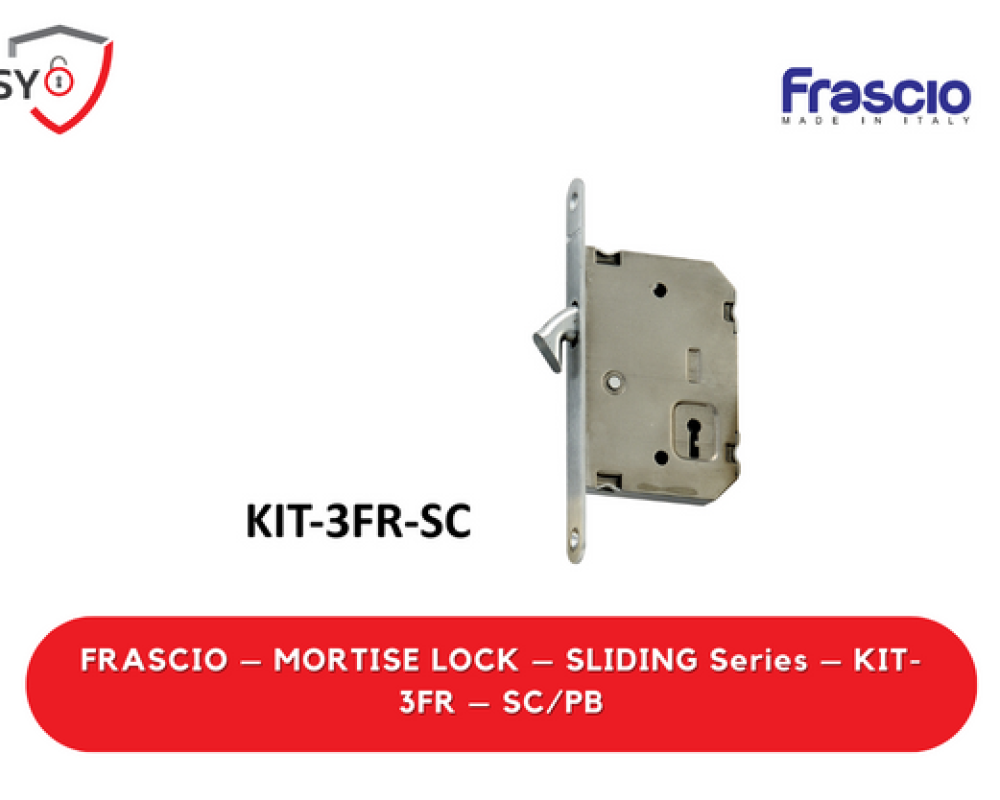 Frascio – Mortise Lock – Sliding Series – KIT-3FR – SC/PB