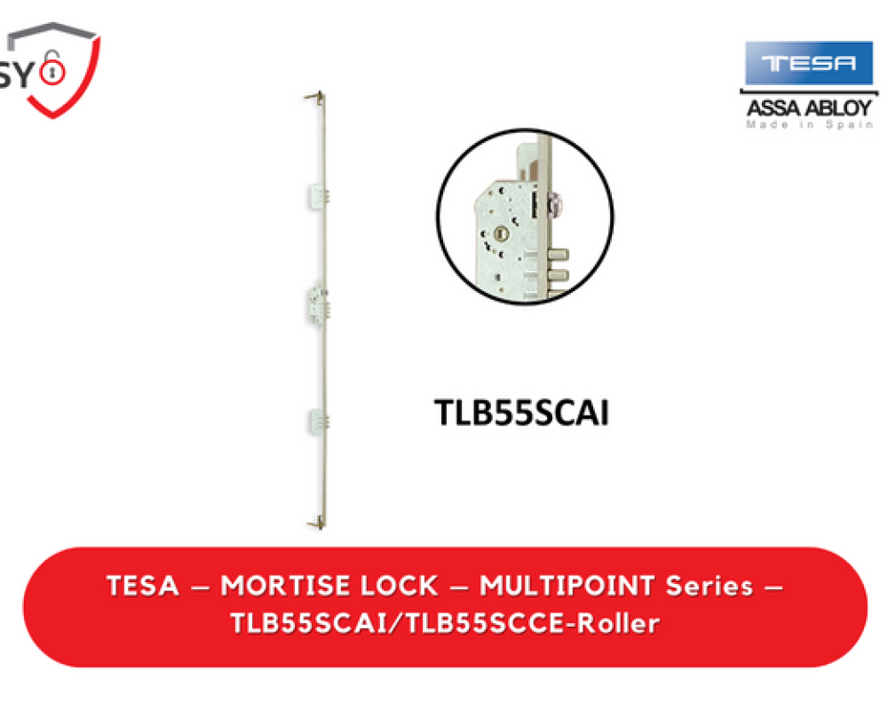Tesa – Mortise Lock – Multipoint Series – TLB55SCAI/TLB55SCCE-Roller