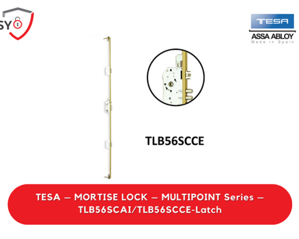 Tesa – Mortise Lock – Multipoint Series –  TLB56SCAI/TLB56SCCE-Latch