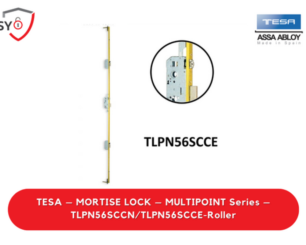 Tesa – Mortise Lock – Multipoint Series – TLPN56SCCN/TLPN56SCCE-Roller