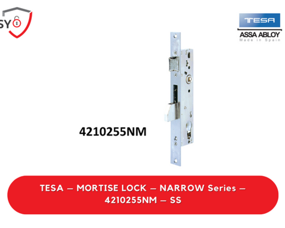 Tesa – Mortise Lock – Narrow Series – 4210255NM – SS