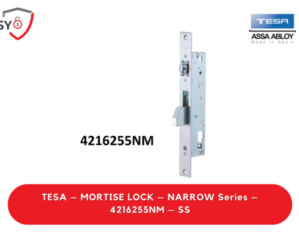 Tesa – Mortise Lock – Narrow Series – 4216255NM – SS