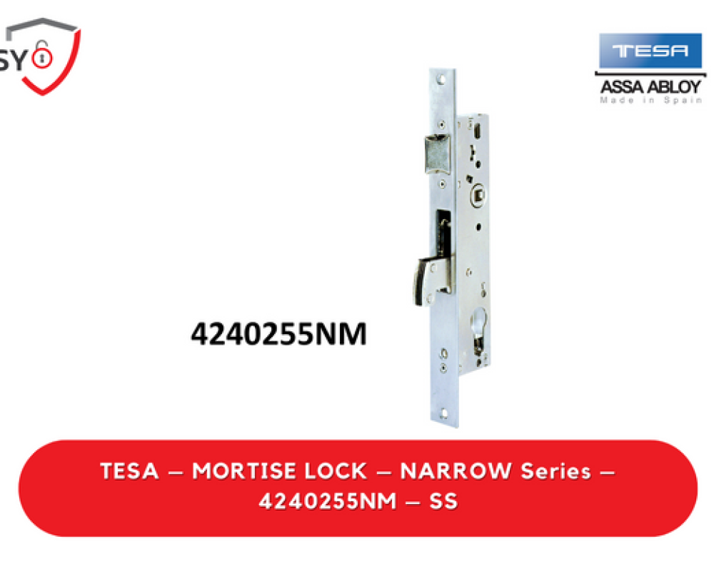 Tesa – Mortise Lock – Narrow Series – 4240255NM – SS