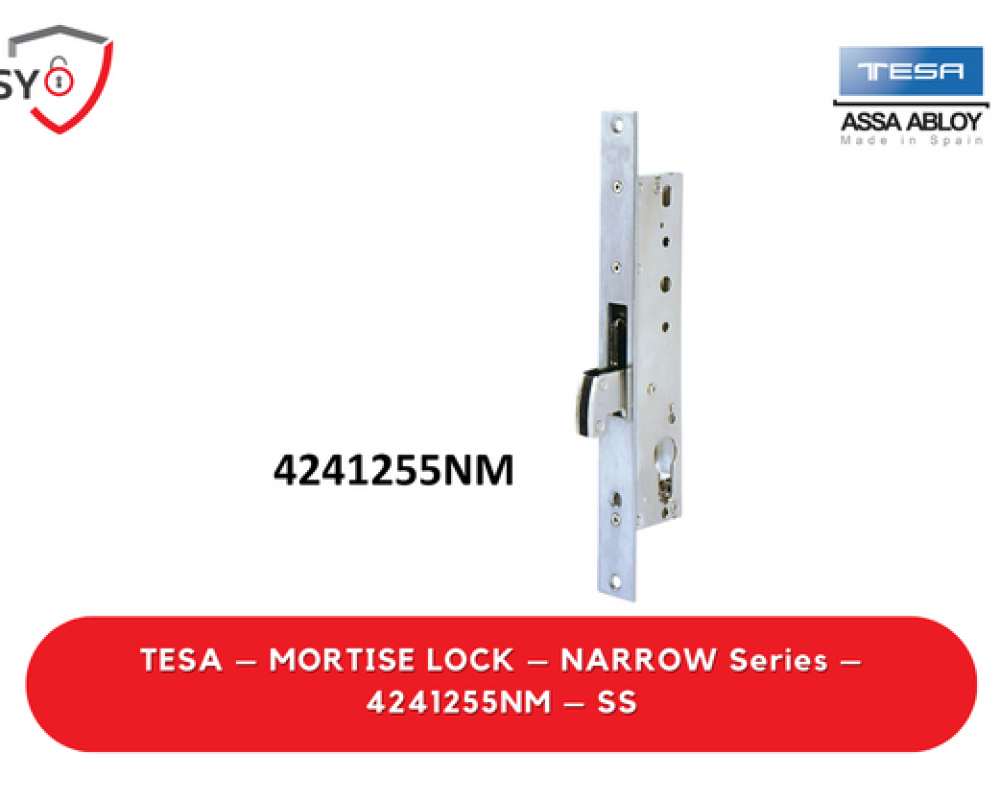 Tesa – Mortise Lock – Narrow Series – 4241255NM – SS