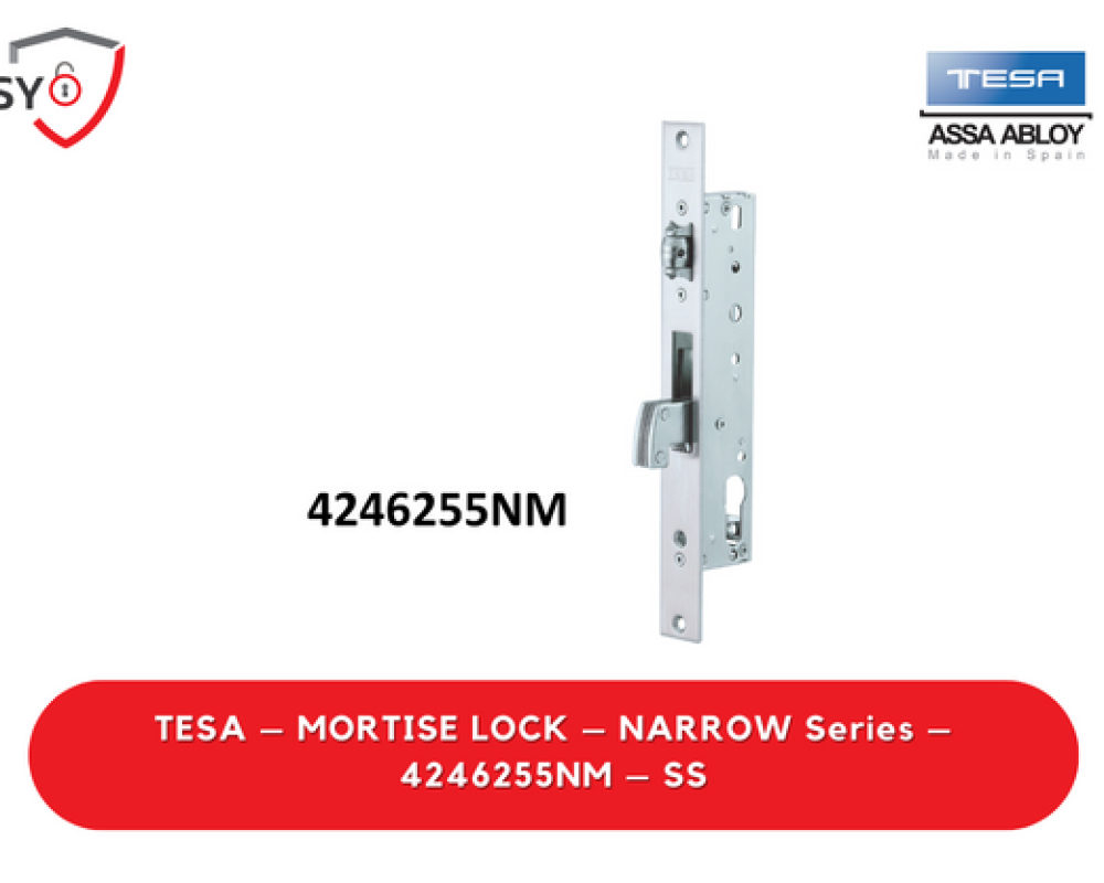 Tesa – Mortise Lock – Narrow Series – 4246255NM – SS