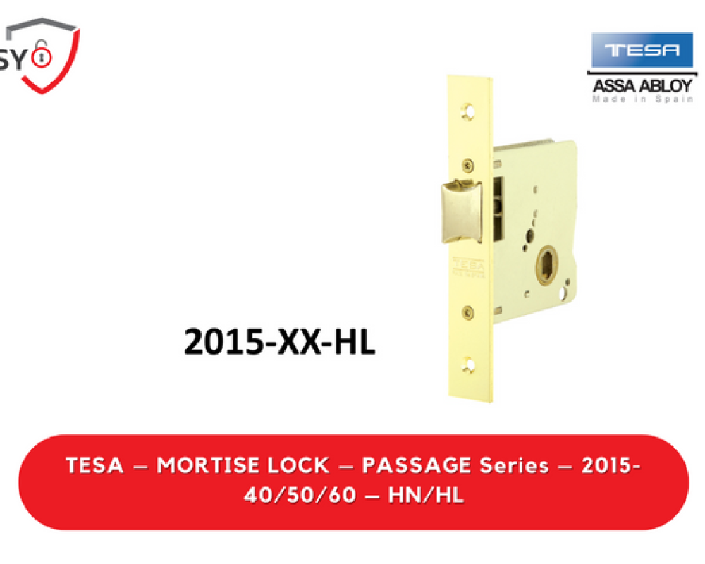 Tesa – Mortise Lock – Passage Series – 2015-40/50/60 – HN/HL