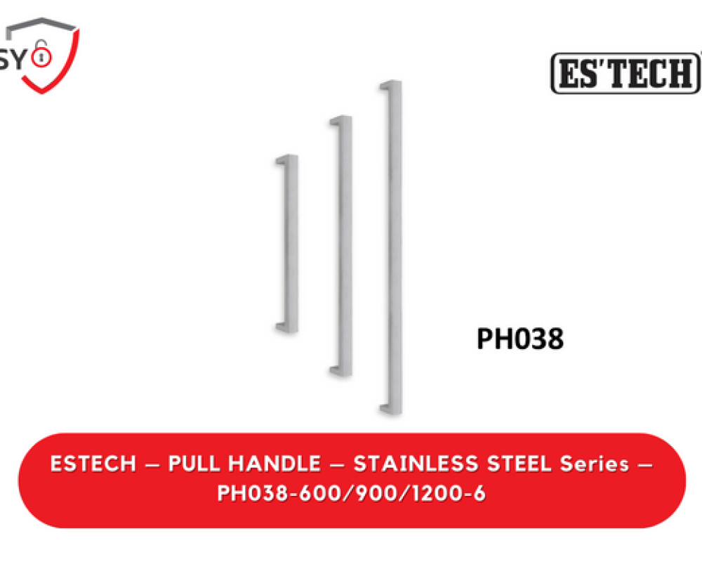 Estech – Pull Handle – Stainless Steel Series – PH038-600/900/1200-6