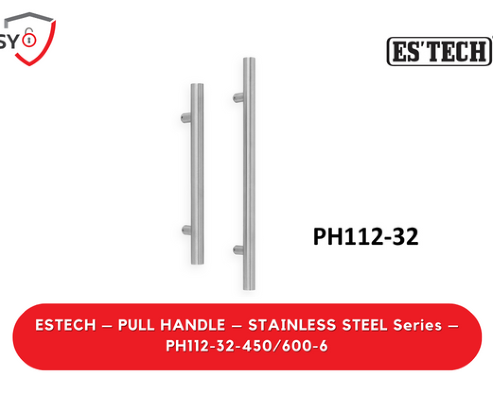 Estech – Pull Handle – Stainless Steel Series – PH112-32-450/600-6