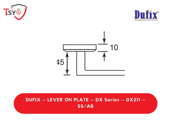 Dufix Lever on Plate Dufix Lever on Plate (DX211-SS/AB) - TSY Locksmith Selangor & Kuala Lumpur
