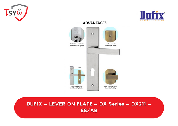 Dufix Lever on Plate Dufix Lever on Plate (DX211-SS/AB) - TSY Locksmith Selangor & Kuala Lumpur