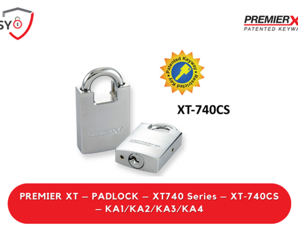 Premier Xt – Padlock – XT740 Series – XT-740CS – KA1/KA2/KA3/KA4